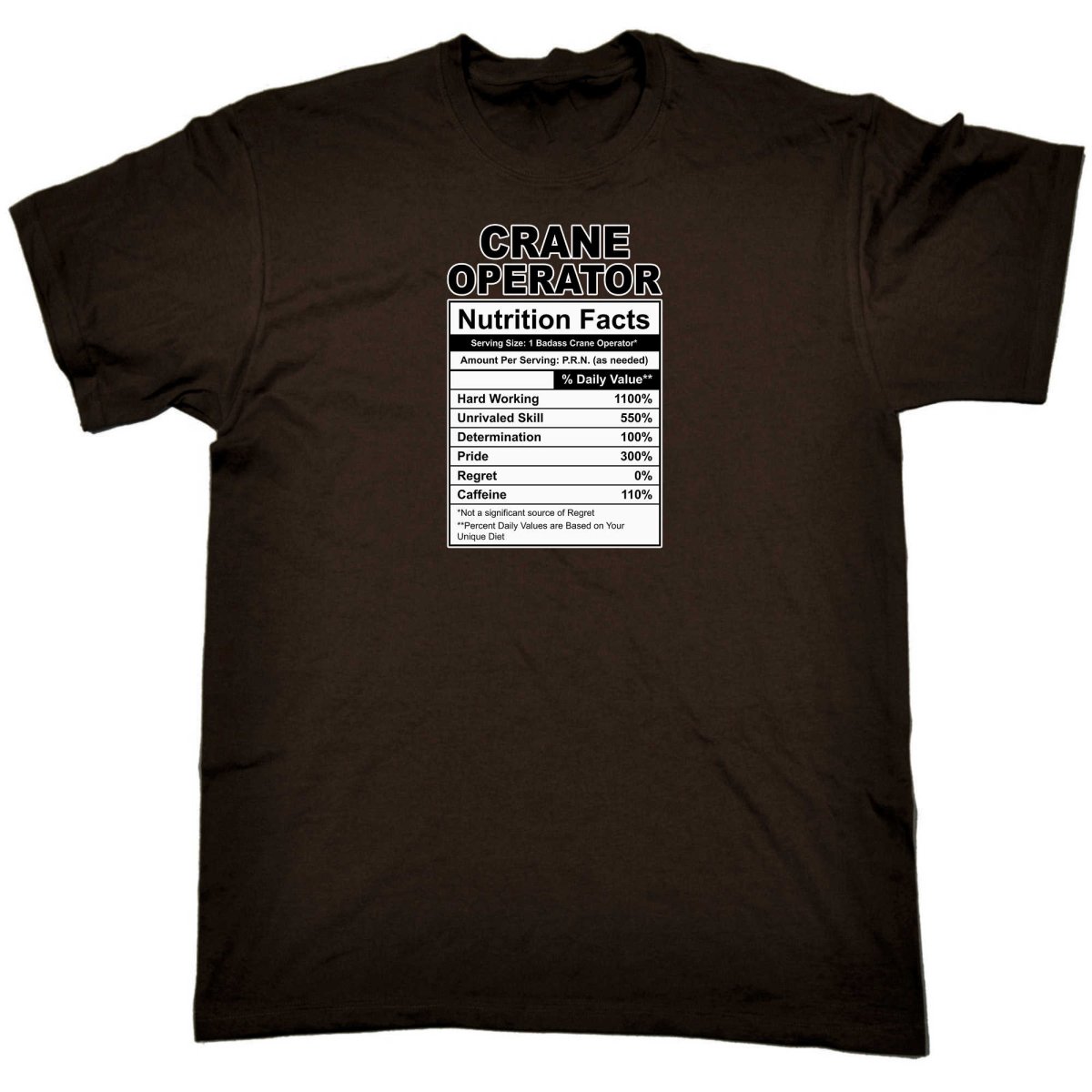Crane Operator Nutrition Facts - Mens Funny T-Shirt Tshirts - 123t Australia | Funny T-Shirts Mugs Novelty Gifts
