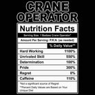 Crane Operator Nutrition Facts - Mens Funny T-Shirt Tshirts - 123t Australia | Funny T-Shirts Mugs Novelty Gifts