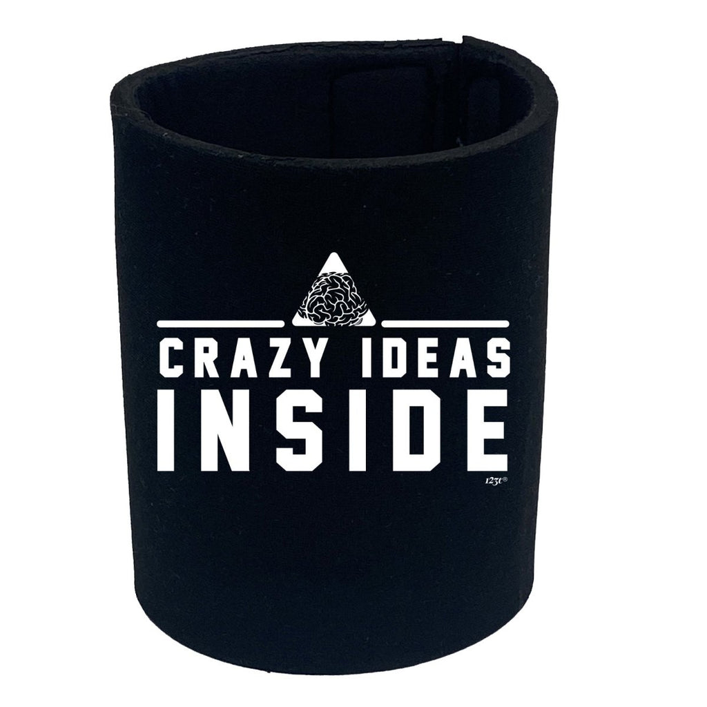 Crazy Ideas Inside - Funny Novelty Stubby Holder - 123t Australia | Funny T-Shirts Mugs Novelty Gifts