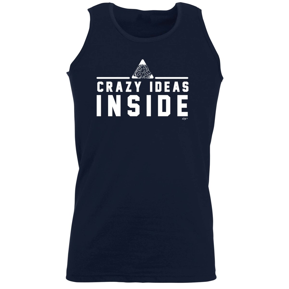 Crazy Ideas Inside - Funny Novelty Vest Singlet Unisex Tank Top - 123t Australia | Funny T-Shirts Mugs Novelty Gifts