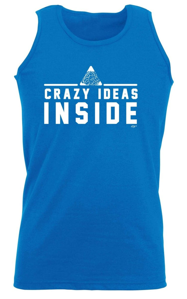 Crazy Ideas Inside - Funny Novelty Vest Singlet Unisex Tank Top - 123t Australia | Funny T-Shirts Mugs Novelty Gifts