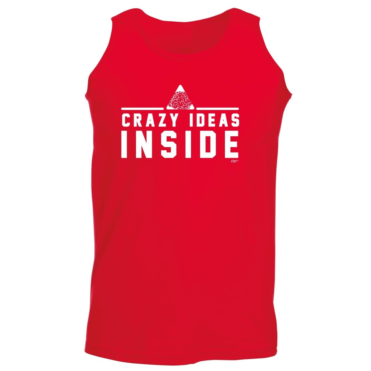 Crazy Ideas Inside - Funny Novelty Vest Singlet Unisex Tank Top - 123t Australia | Funny T-Shirts Mugs Novelty Gifts
