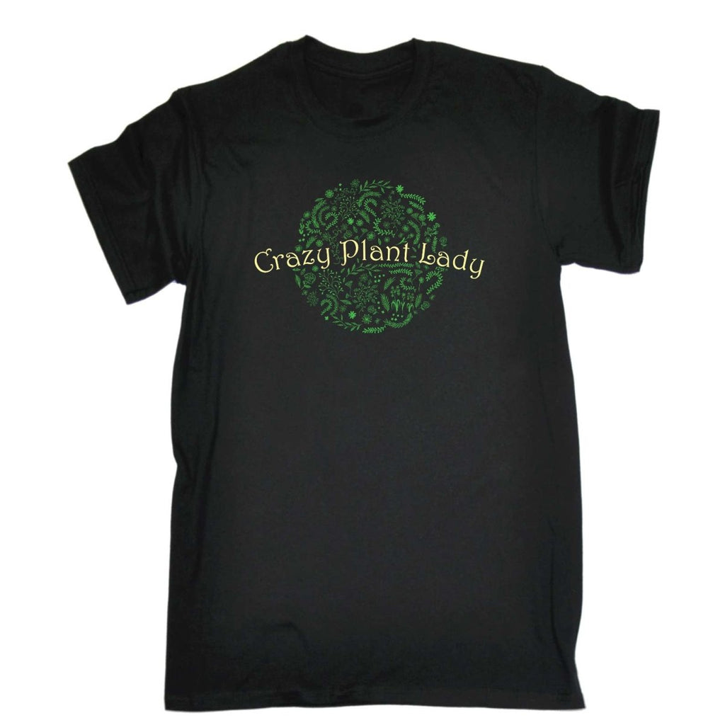 Crazy Plant Lady Garden - Mens Funny Novelty T-Shirt Tshirts BLACK T Shirt - 123t Australia | Funny T-Shirts Mugs Novelty Gifts
