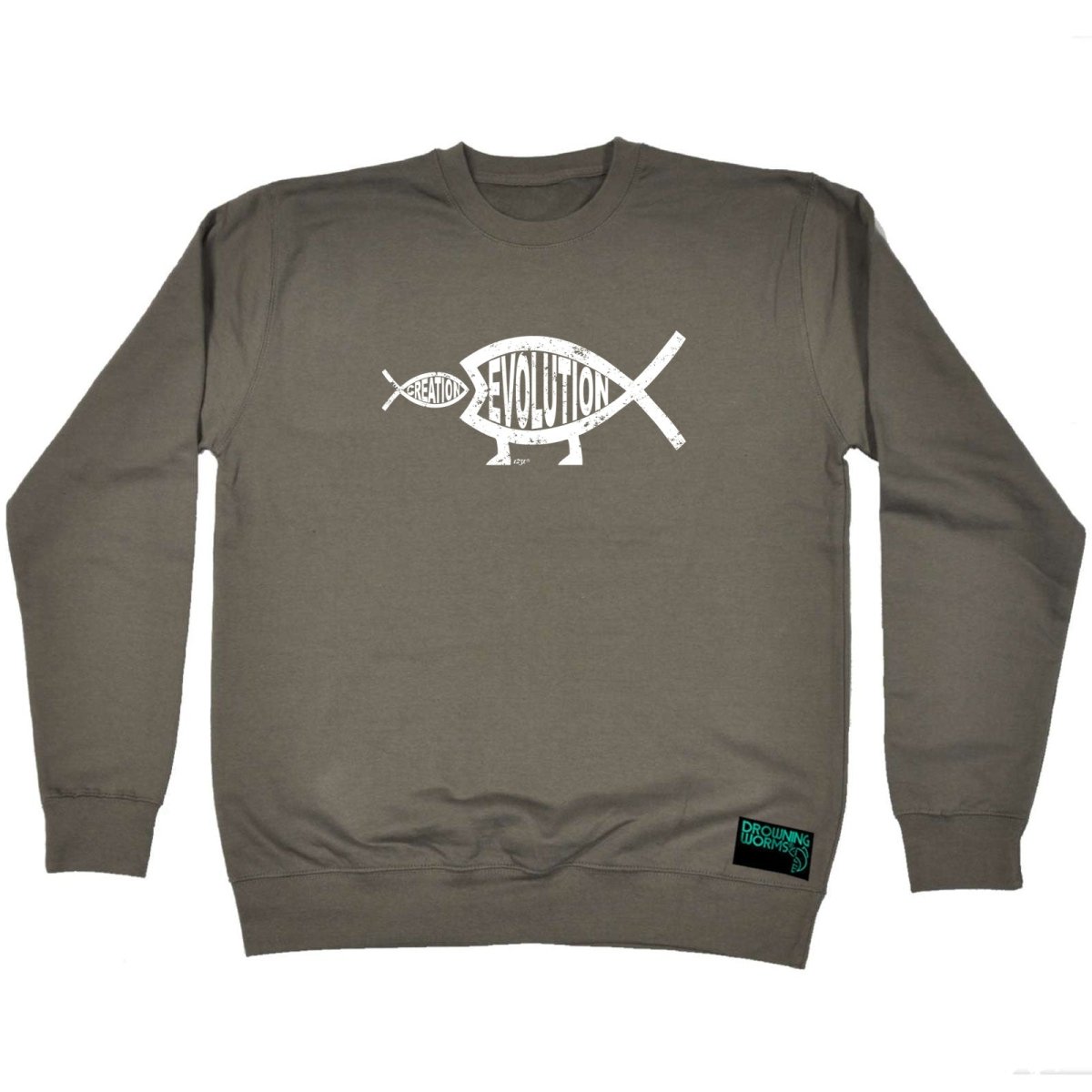 Creation Evolution Fish - Funny Novelty Sweatshirt - 123t Australia | Funny T-Shirts Mugs Novelty Gifts