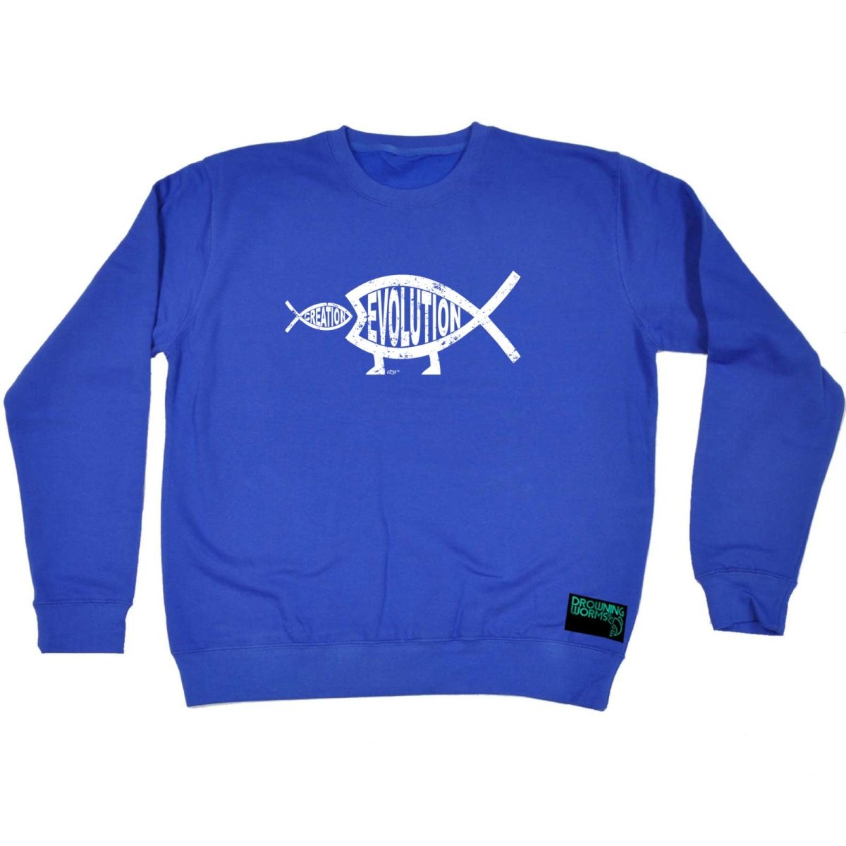 Creation Evolution Fish - Funny Novelty Sweatshirt - 123t Australia | Funny T-Shirts Mugs Novelty Gifts