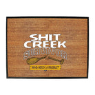 Creek Survivor Who Needs A Paddle - Funny Novelty Doormat Man Cave Floor mat - 123t Australia | Funny T-Shirts Mugs Novelty Gifts