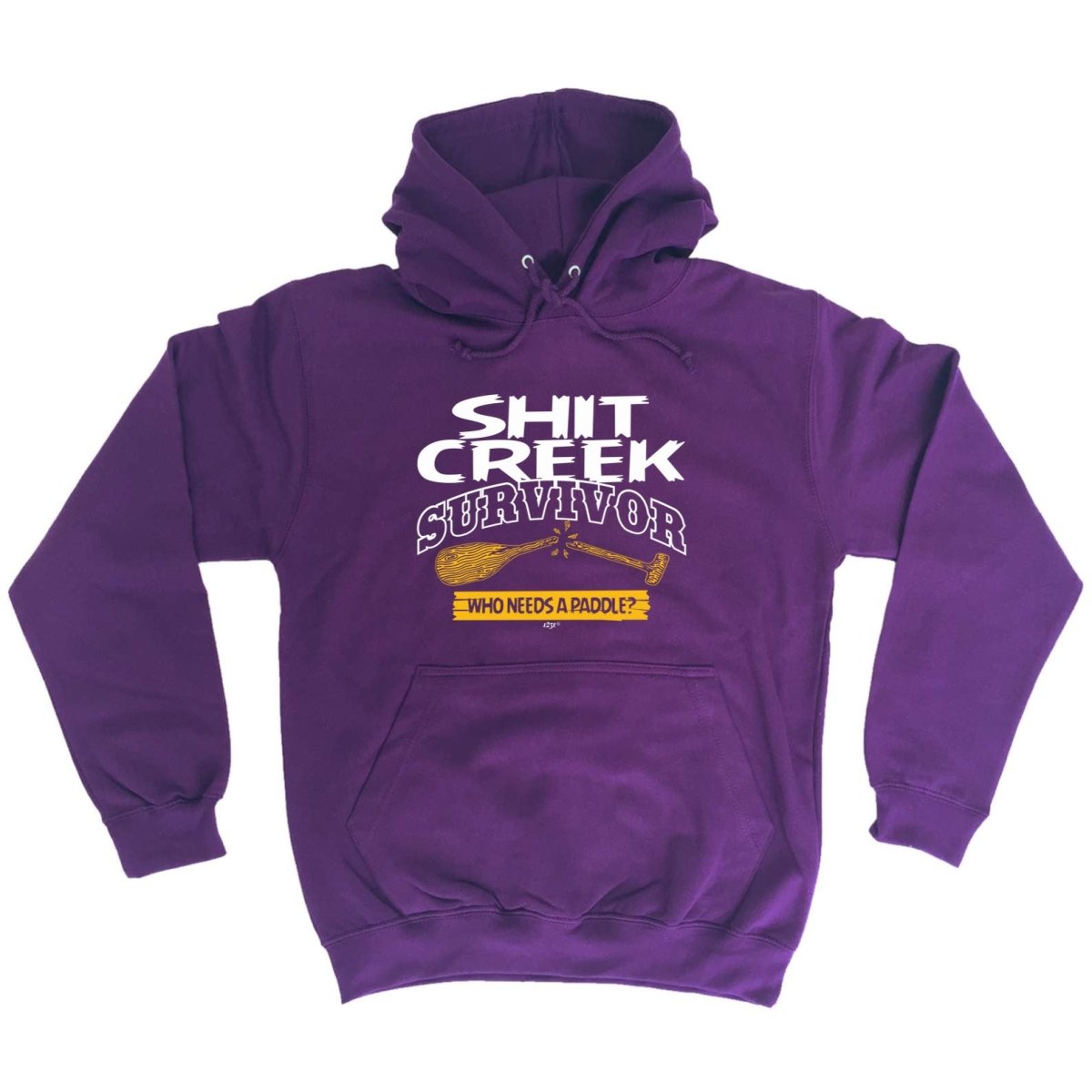 Creek Survivor Who Needs A Paddle - Funny Novelty Hoodies Hoodie - 123t Australia | Funny T-Shirts Mugs Novelty Gifts