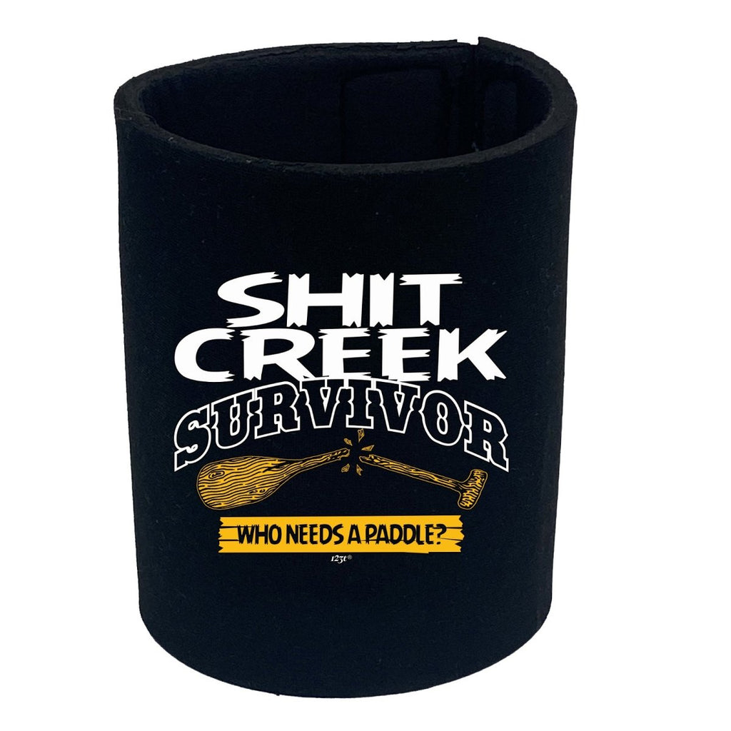 Creek Survivor Who Needs A Paddle - Funny Novelty Stubby Holder - 123t Australia | Funny T-Shirts Mugs Novelty Gifts