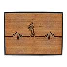 Cricket Pulse - Funny Novelty Doormat Man Cave Floor mat - 123t Australia | Funny T-Shirts Mugs Novelty Gifts
