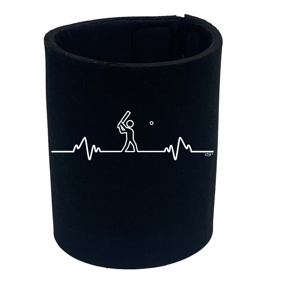Cricket Pulse - Funny Novelty Stubby Holder - 123t Australia | Funny T-Shirts Mugs Novelty Gifts