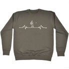 Cricket Pulse - Funny Novelty Sweatshirt - 123t Australia | Funny T-Shirts Mugs Novelty Gifts