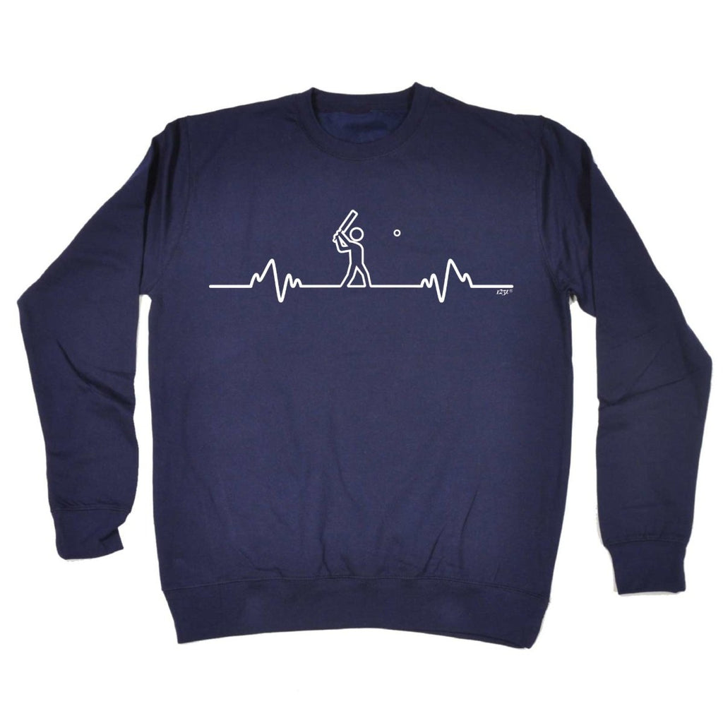 Cricket Pulse - Funny Novelty Sweatshirt - 123t Australia | Funny T-Shirts Mugs Novelty Gifts