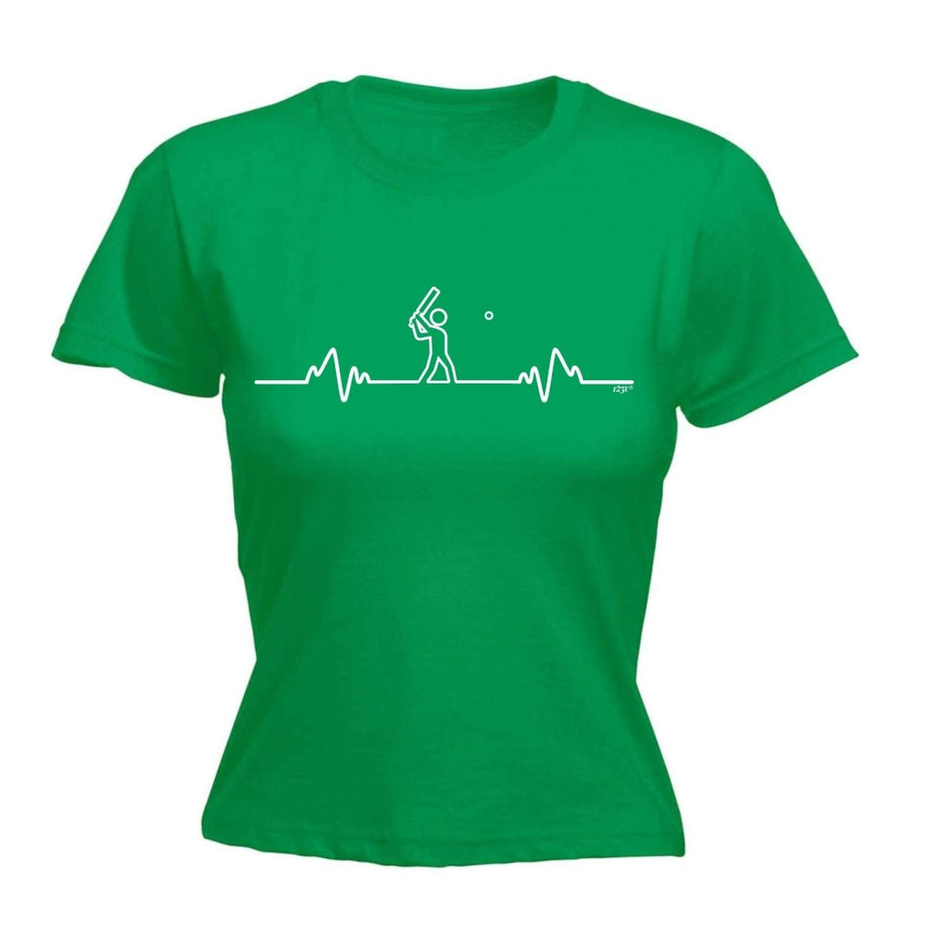 Cricket Pulse - Funny Novelty Womens T-Shirt T Shirt Tshirt - 123t Australia | Funny T-Shirts Mugs Novelty Gifts