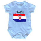 Croatia Country Flag Nationality - Babygrow Baby - 123t Australia | Funny T-Shirts Mugs Novelty Gifts