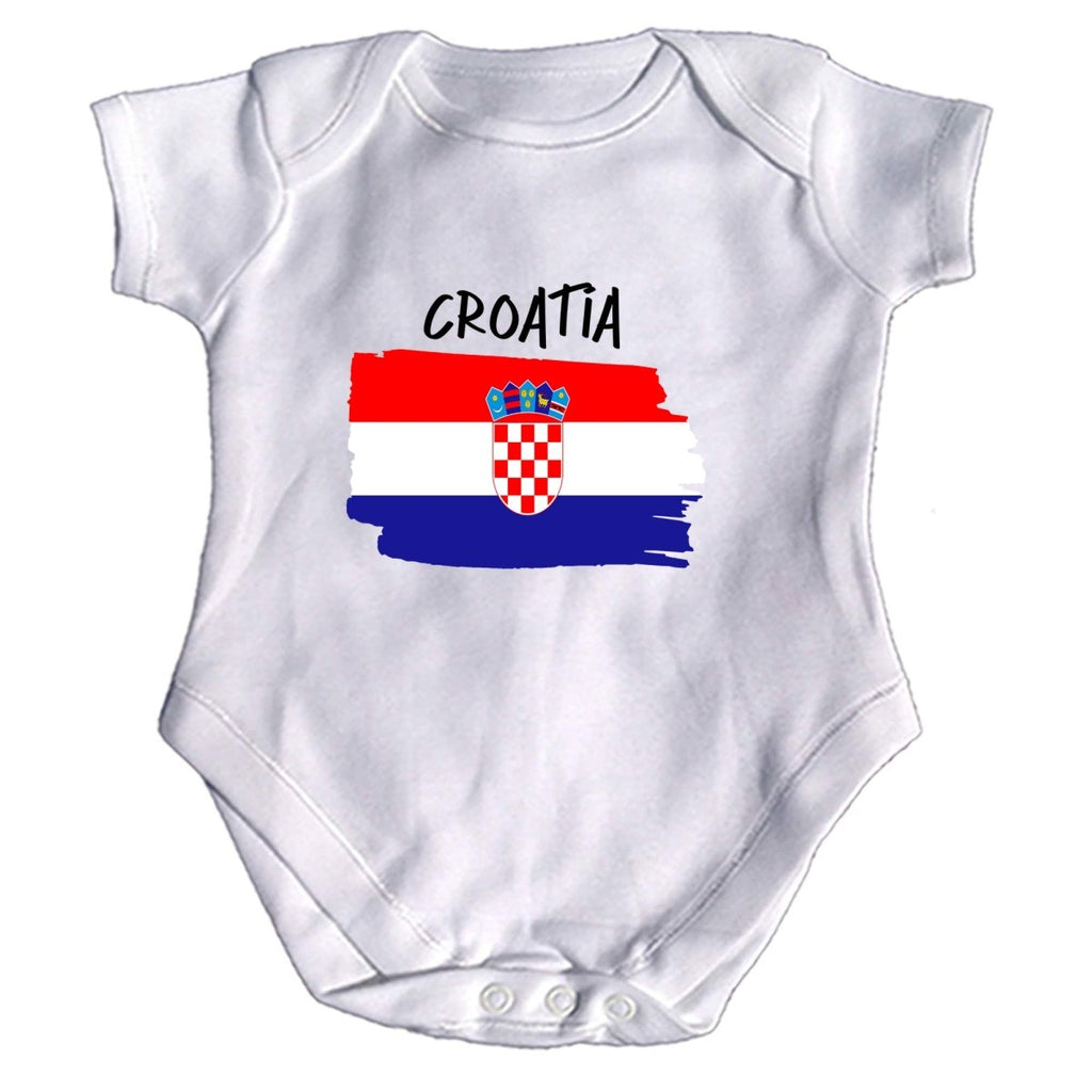Croatia Country Flag Nationality - Babygrow Baby - 123t Australia | Funny T-Shirts Mugs Novelty Gifts