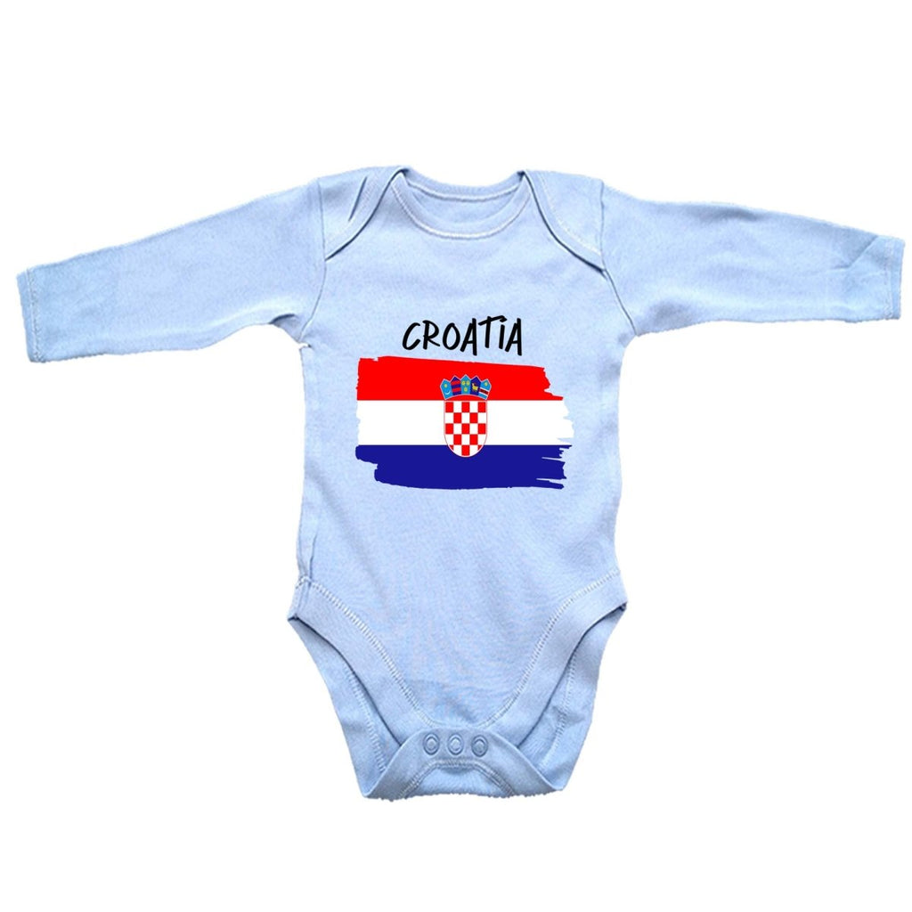 Croatia Country Flag Nationality - Babygrow Baby - 123t Australia | Funny T-Shirts Mugs Novelty Gifts