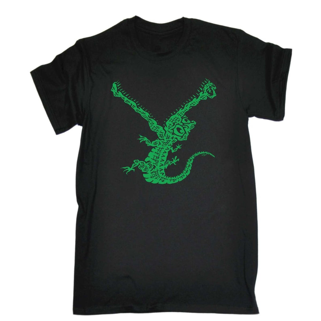 Crocodile Bite - Mens Funny Novelty T-Shirt Tshirts BLACK T Shirt - 123t Australia | Funny T-Shirts Mugs Novelty Gifts