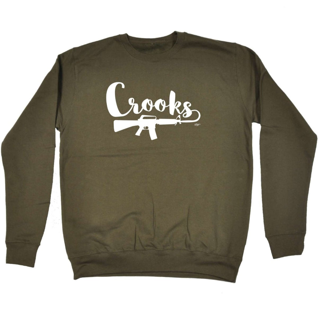 Crooks - Funny Novelty Sweatshirt - 123t Australia | Funny T-Shirts Mugs Novelty Gifts