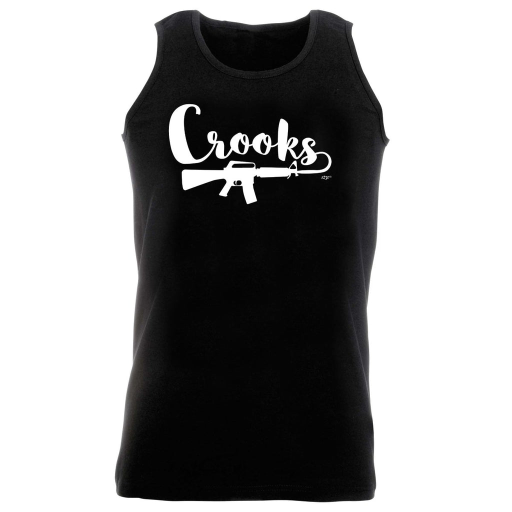 Crooks - Funny Novelty Vest Singlet Unisex Tank Top - 123t Australia | Funny T-Shirts Mugs Novelty Gifts