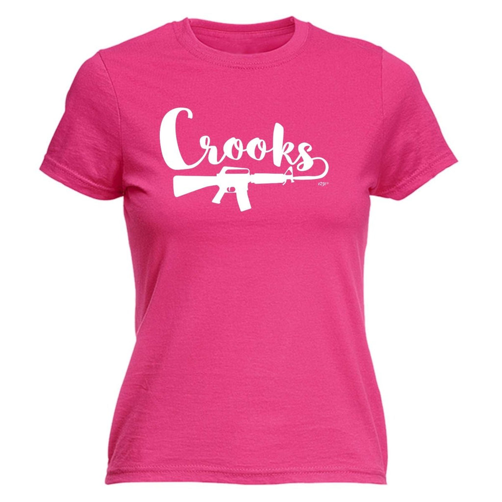 Crooks - Funny Novelty Womens T-Shirt T Shirt Tshirt - 123t Australia | Funny T-Shirts Mugs Novelty Gifts