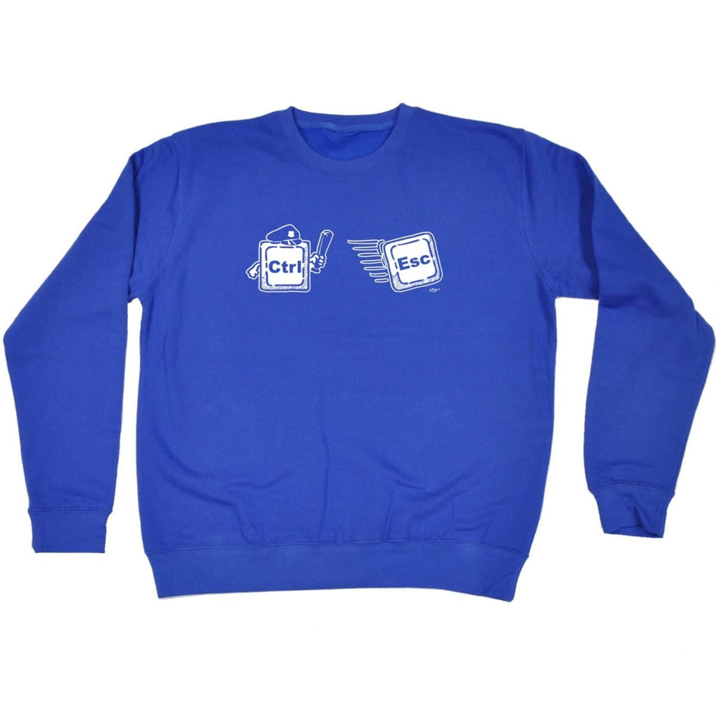 Ctrl Esc Keys Computer - Funny Novelty Sweatshirt - 123t Australia | Funny T-Shirts Mugs Novelty Gifts