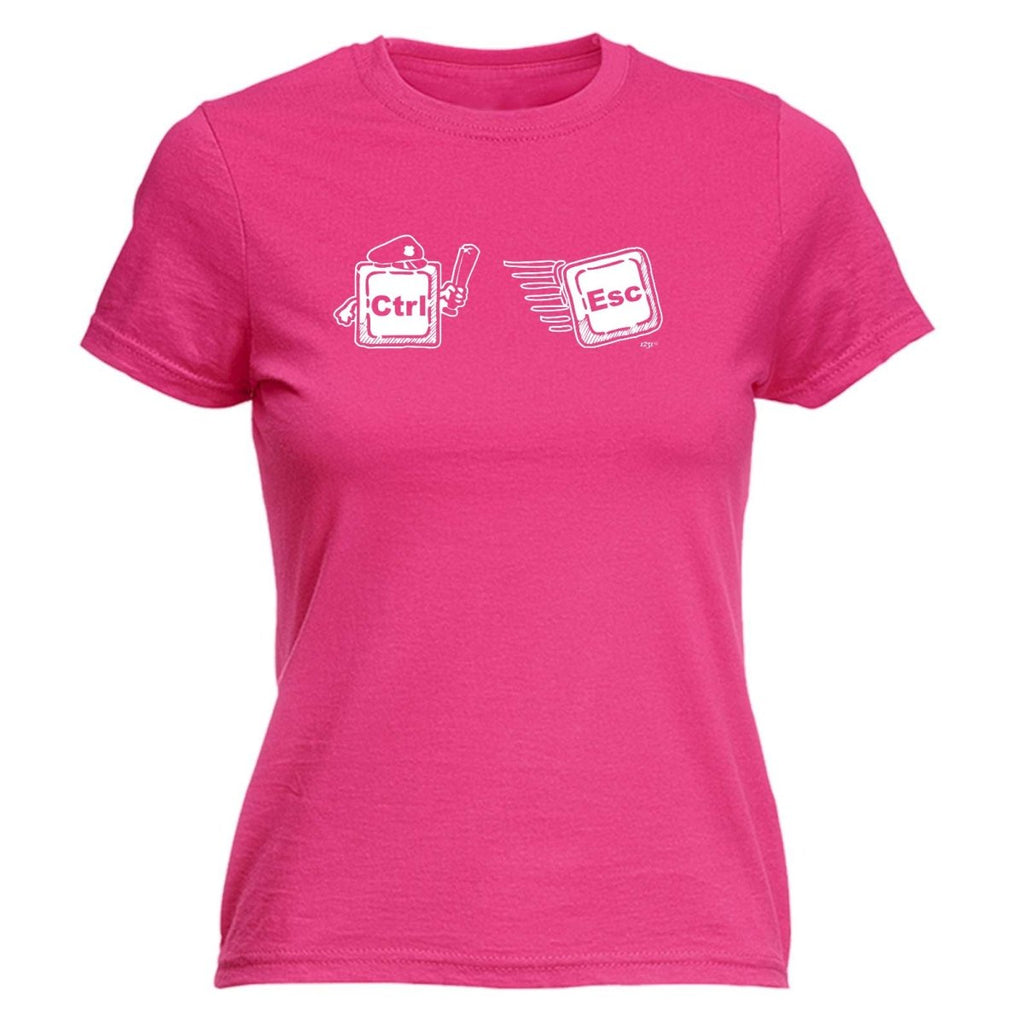 Ctrl Esc Keys Computer - Funny Novelty Womens T-Shirt T Shirt Tshirt - 123t Australia | Funny T-Shirts Mugs Novelty Gifts