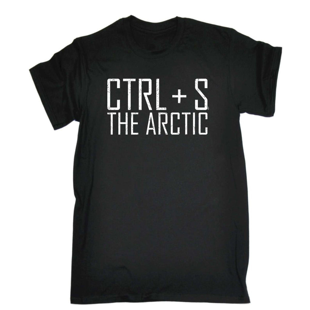 Ctrl S Save The Arctic - Mens Funny Novelty T-Shirt Tshirts BLACK T Shirt - 123t Australia | Funny T-Shirts Mugs Novelty Gifts