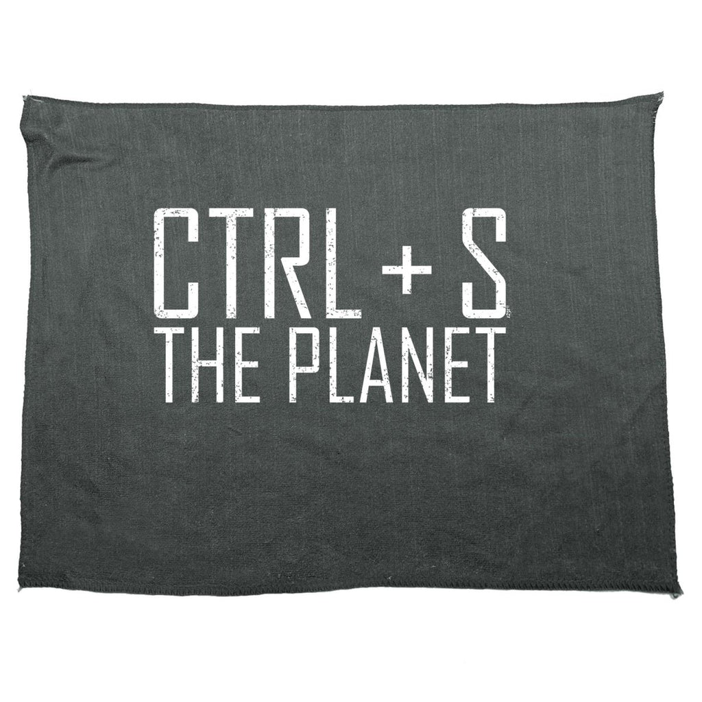 Ctrl S Save The Planet - Funny Novelty Soft Sport Microfiber Towel - 123t Australia | Funny T-Shirts Mugs Novelty Gifts