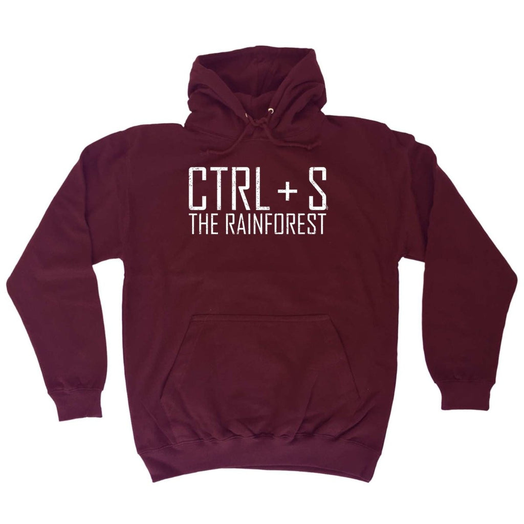 Ctrl S Save The Rainforest - Funny Novelty Hoodies Hoodie - 123t Australia | Funny T-Shirts Mugs Novelty Gifts