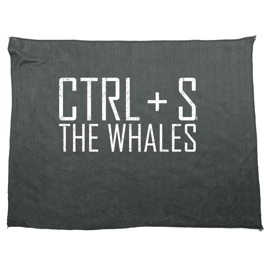 Ctrl S Save The Whales - Funny Novelty Soft Sport Microfiber Towel - 123t Australia | Funny T-Shirts Mugs Novelty Gifts