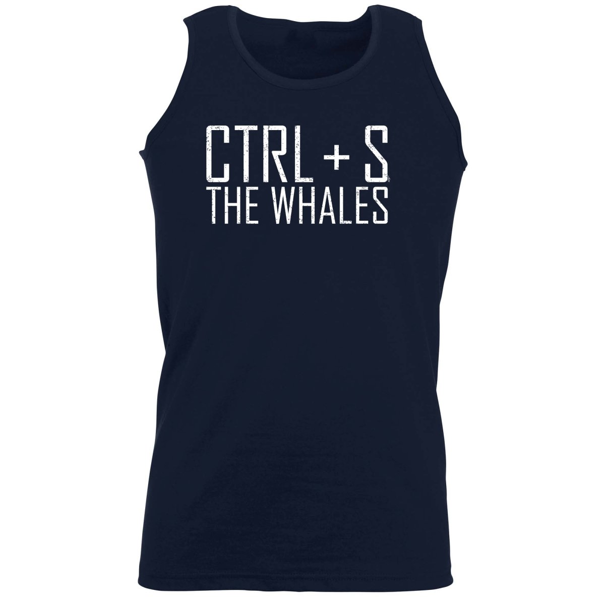 Ctrl S Save The Whales - Funny Novelty Vest Singlet Unisex Tank Top - 123t Australia | Funny T-Shirts Mugs Novelty Gifts