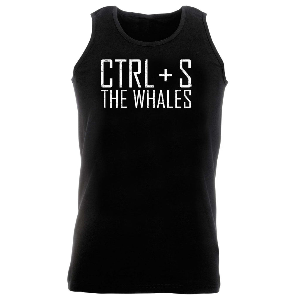 Ctrl S Save The Whales - Funny Novelty Vest Singlet Unisex Tank Top - 123t Australia | Funny T-Shirts Mugs Novelty Gifts