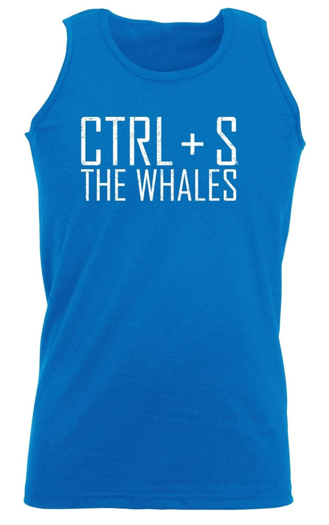 Ctrl S Save The Whales - Funny Novelty Vest Singlet Unisex Tank Top - 123t Australia | Funny T-Shirts Mugs Novelty Gifts