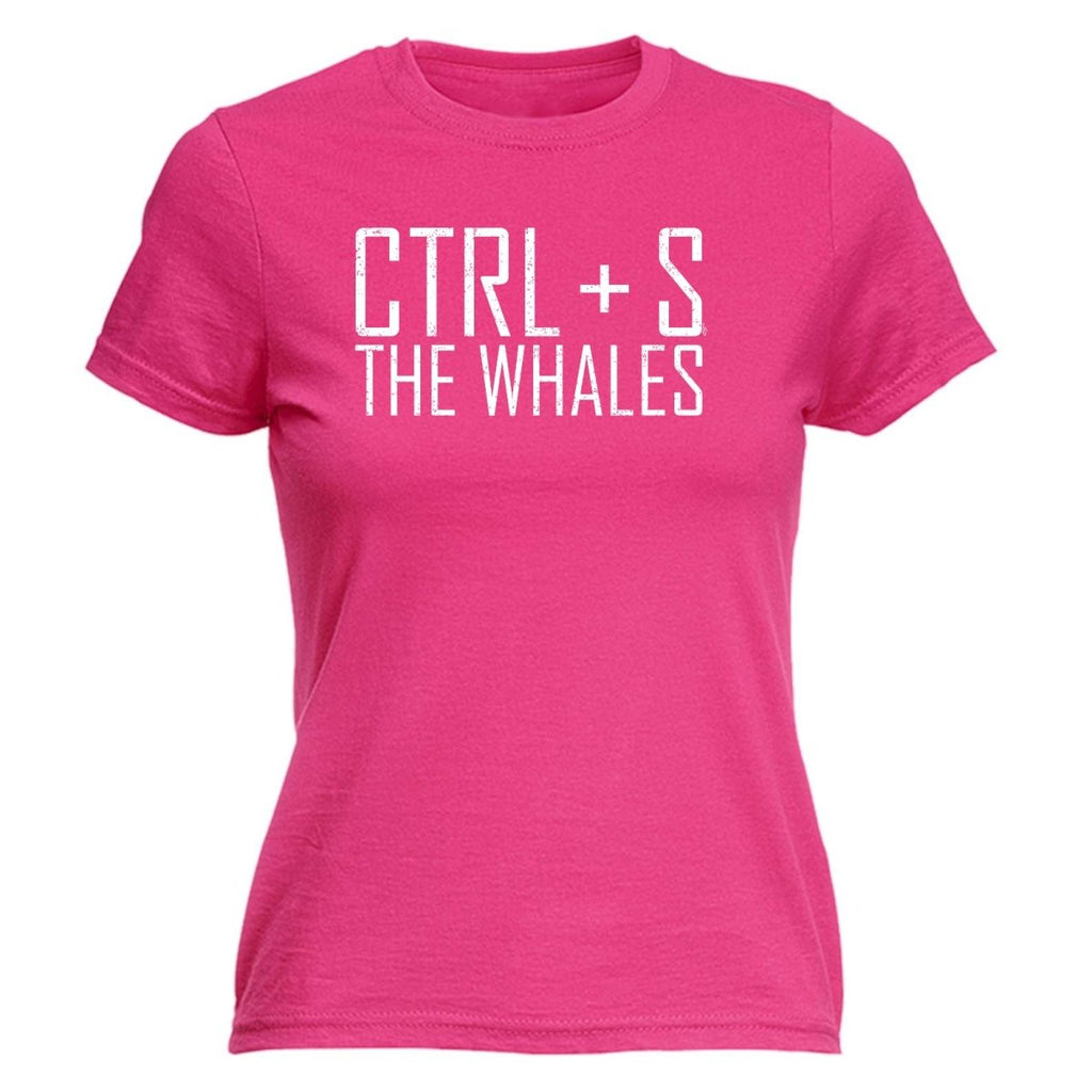 Ctrl S Save The Whales - Funny Novelty Womens T-Shirt T Shirt Tshirt - 123t Australia | Funny T-Shirts Mugs Novelty Gifts