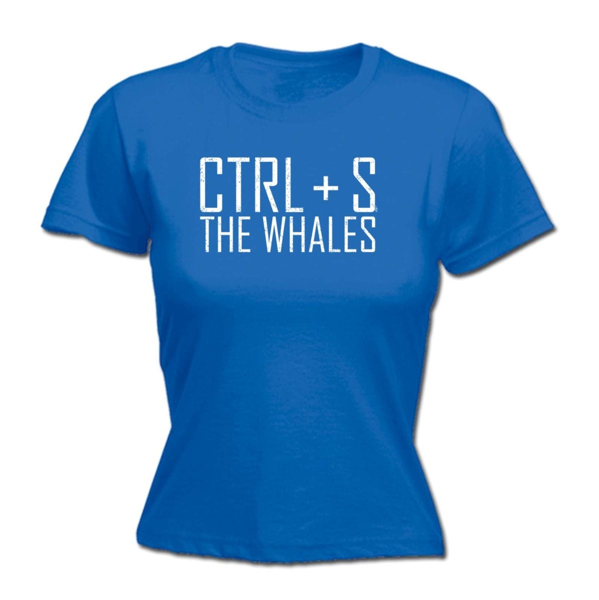 Ctrl S Save The Whales - Funny Novelty Womens T-Shirt T Shirt Tshirt - 123t Australia | Funny T-Shirts Mugs Novelty Gifts