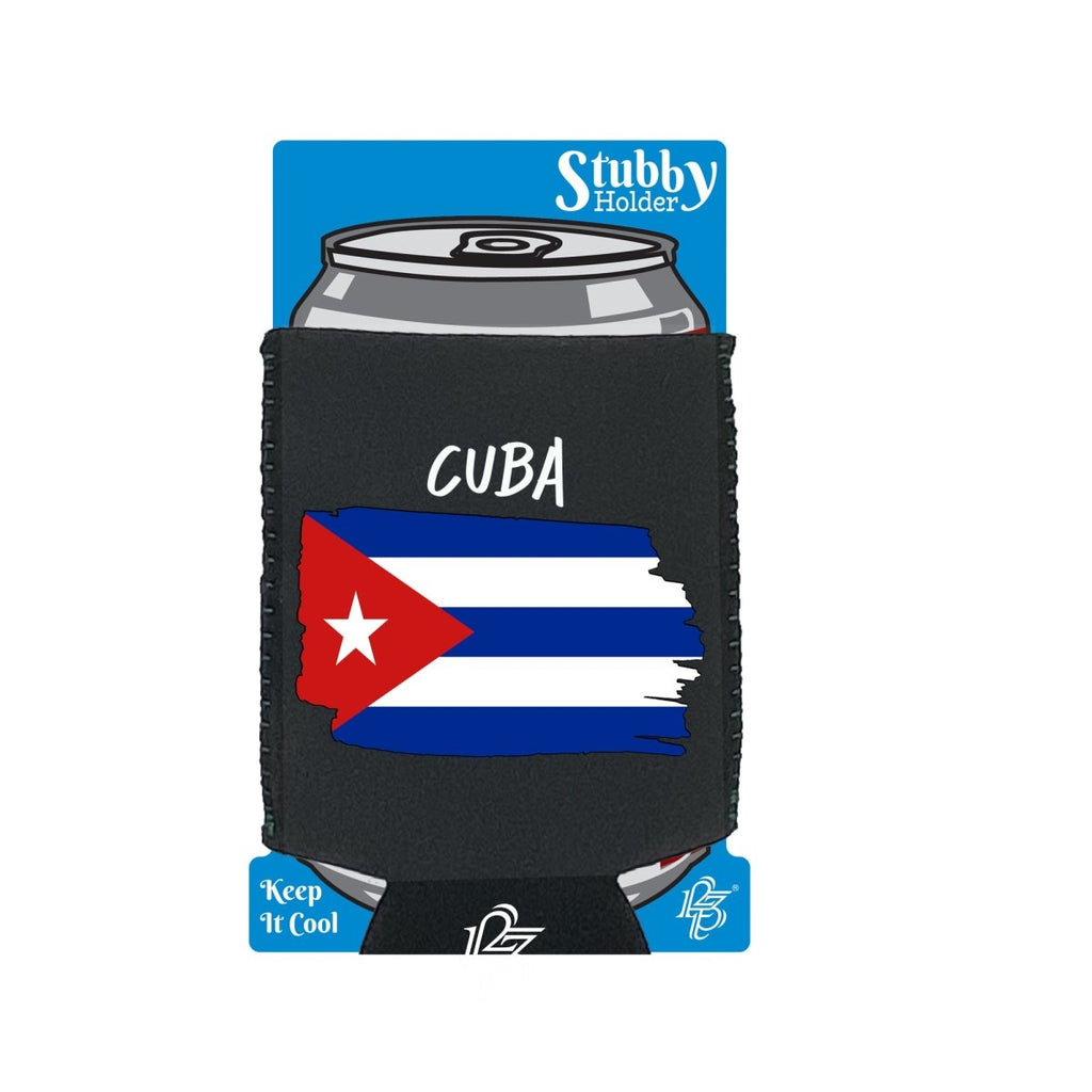 Cuba Country Flag Nationality - Stubby Holder With Base - 123t Australia | Funny T-Shirts Mugs Novelty Gifts