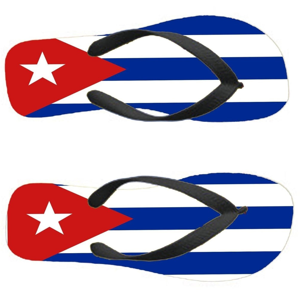 Cuba Flip Flops Thongs Country Flag Nationality Supporter Flags Sandals - 123t Australia | Funny T-Shirts Mugs Novelty Gifts