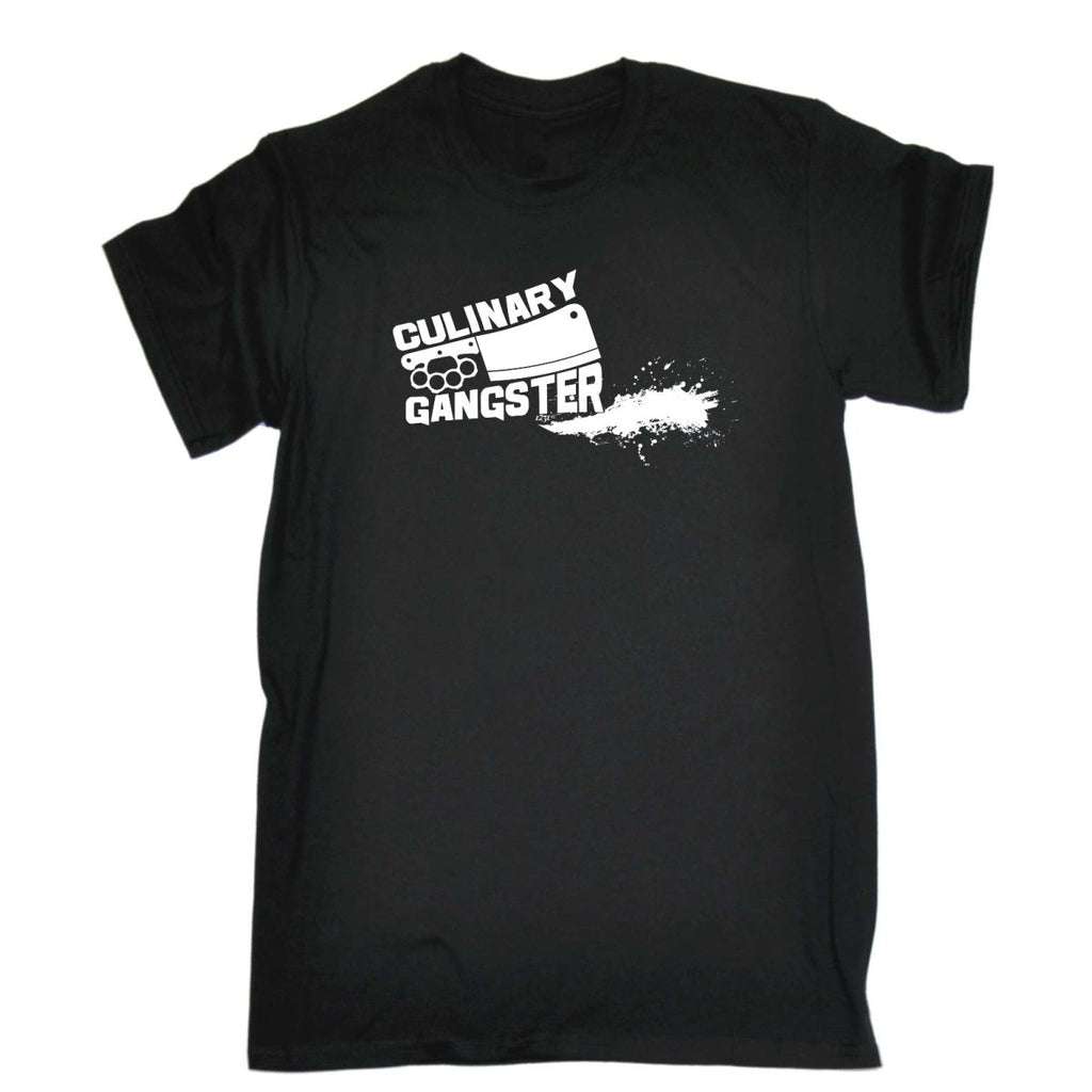 Culinary Gangster Chef Cooking - Mens Funny Novelty T-Shirt Tshirts BLACK T Shirt - 123t Australia | Funny T-Shirts Mugs Novelty Gifts