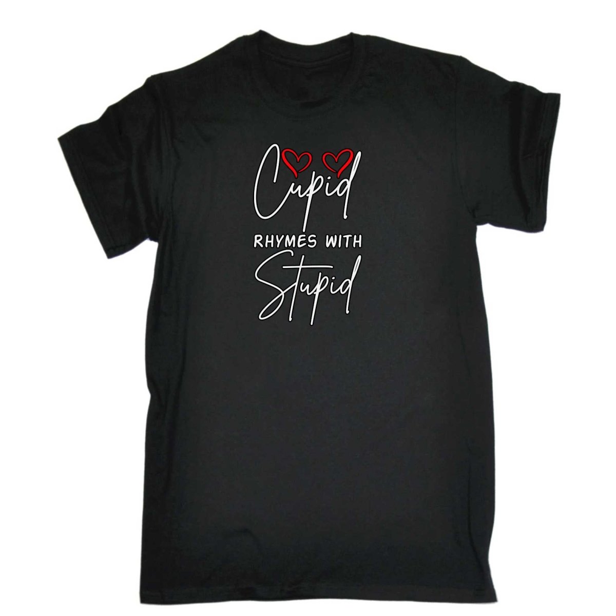 Cupid Rhymes With Stupid Valentines Day - Mens Funny T-Shirt Tshirts - 123t Australia | Funny T-Shirts Mugs Novelty Gifts