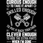 Curious Skilled And Clever Funny Car Auto Truck Mechanic - Mens Funny T-Shirt Tshirts - 123t Australia | Funny T-Shirts Mugs Novelty Gifts