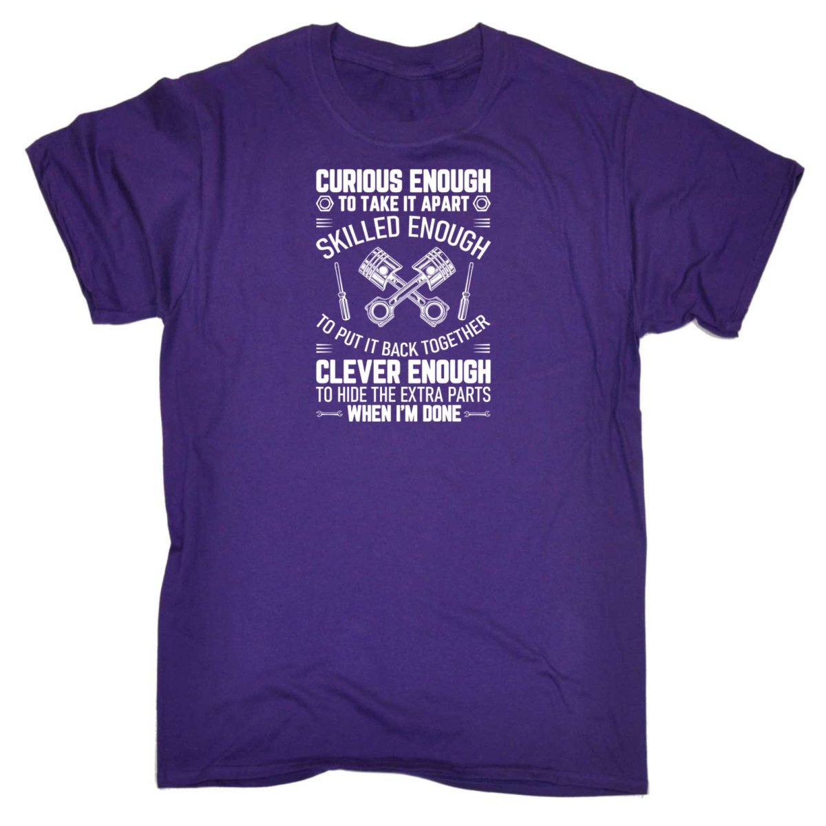 Curious Skilled And Clever Funny Car Auto Truck Mechanic - Mens Funny T-Shirt Tshirts - 123t Australia | Funny T-Shirts Mugs Novelty Gifts