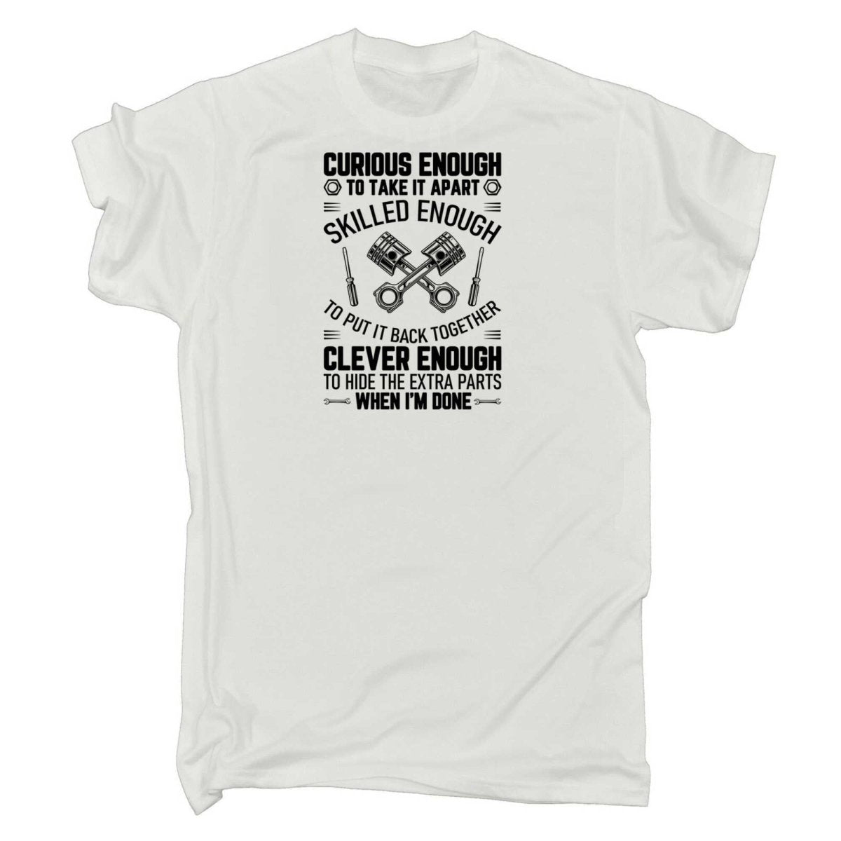 Curious Skilled And Clever Funny Car Auto Truck Mechanic - Mens Funny T-Shirt Tshirts - 123t Australia | Funny T-Shirts Mugs Novelty Gifts