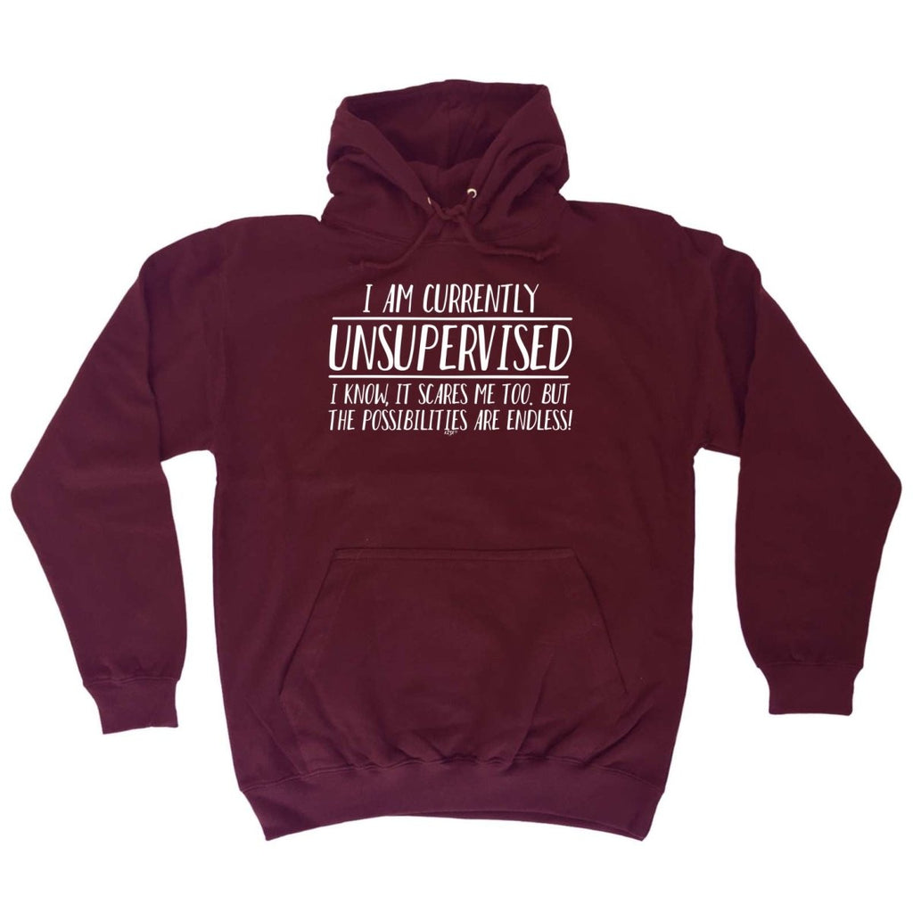 Currently Unsupervised Possisilities Endless - Funny Novelty Hoodies Hoodie - 123t Australia | Funny T-Shirts Mugs Novelty Gifts