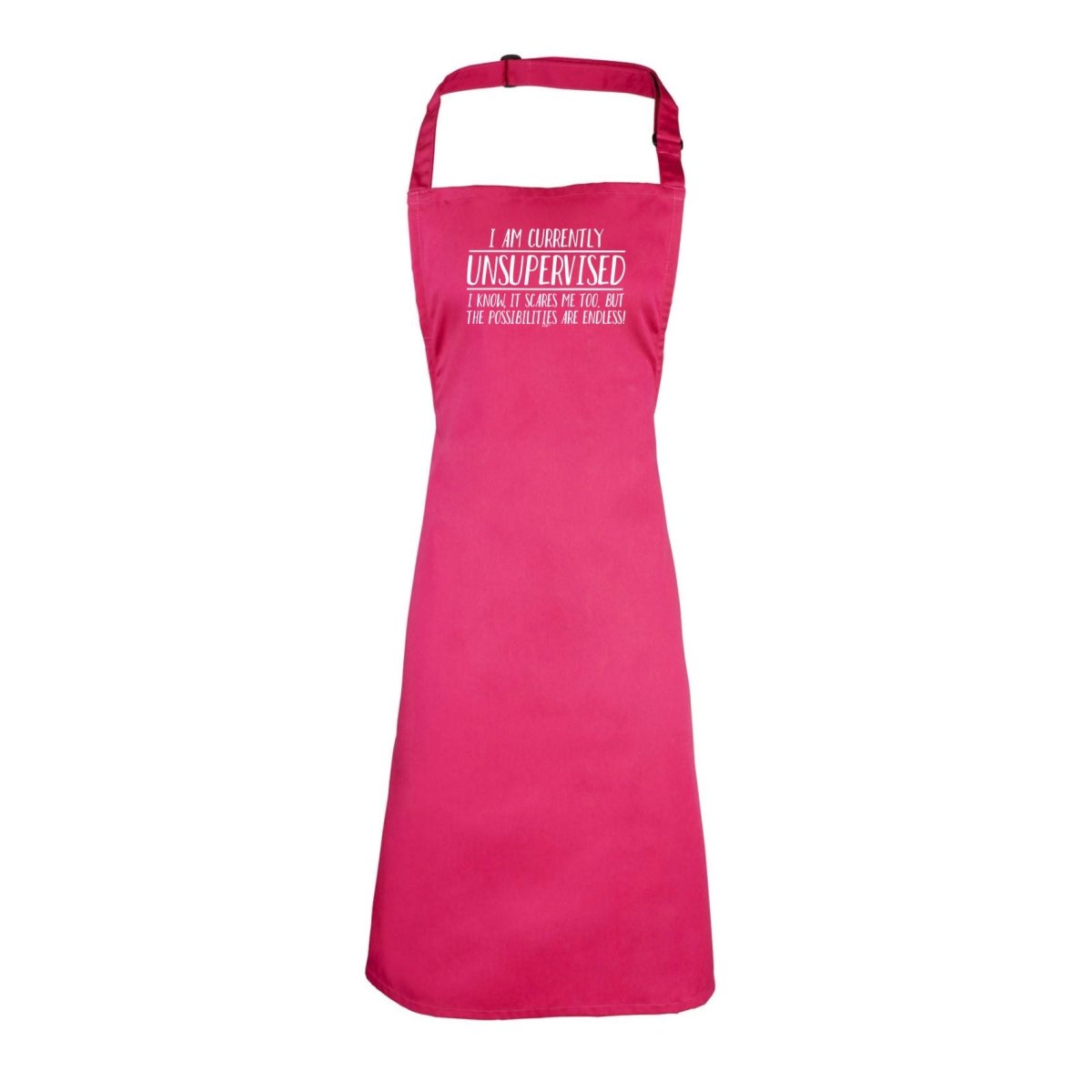 Currently Unsupervised Possisilities Endless - Funny Novelty Kitchen Adult Apron - 123t Australia | Funny T-Shirts Mugs Novelty Gifts