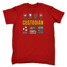 Custodian Sarcastic Humour - Mens Funny T-Shirt Tshirts - 123t Australia | Funny T-Shirts Mugs Novelty Gifts