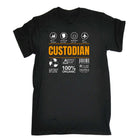 Custodian Sarcastic Humour - Mens Funny T-Shirt Tshirts - 123t Australia | Funny T-Shirts Mugs Novelty Gifts