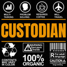 Custodian Sarcastic Humour - Mens Funny T-Shirt Tshirts - 123t Australia | Funny T-Shirts Mugs Novelty Gifts