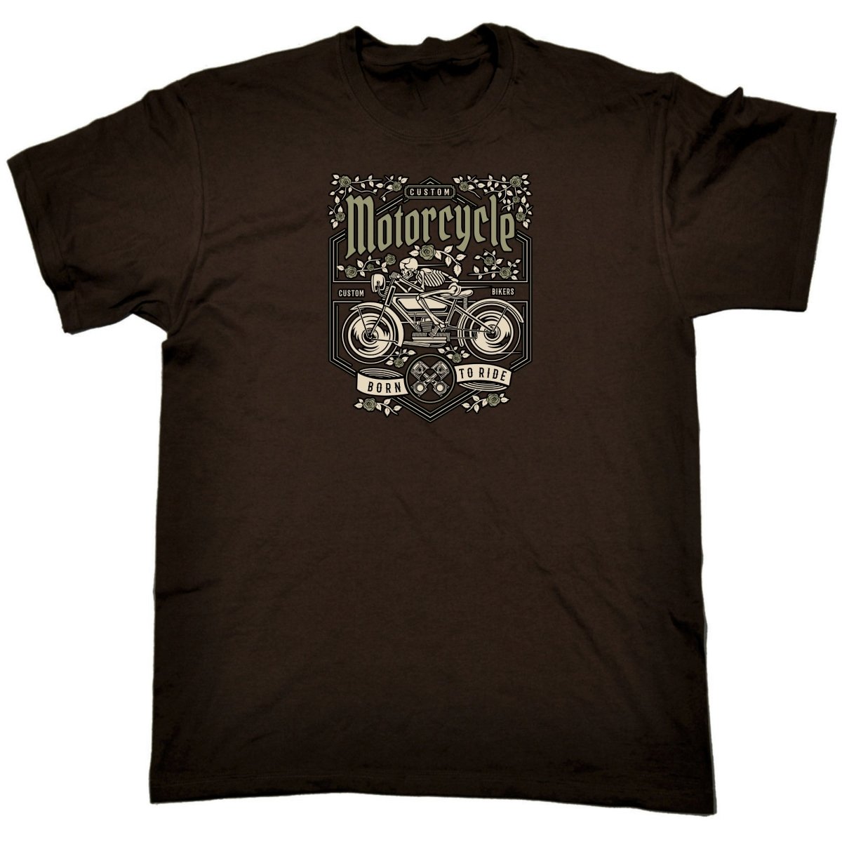 Custom Skull Motorcycle Motorbike - Mens Funny T-Shirt Tshirts - 123t Australia | Funny T-Shirts Mugs Novelty Gifts