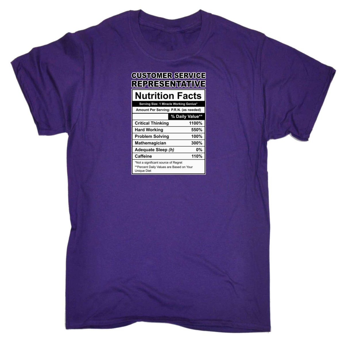 Customer Service Representative Nutrition Facts - Mens Funny T-Shirt Tshirts - 123t Australia | Funny T-Shirts Mugs Novelty Gifts