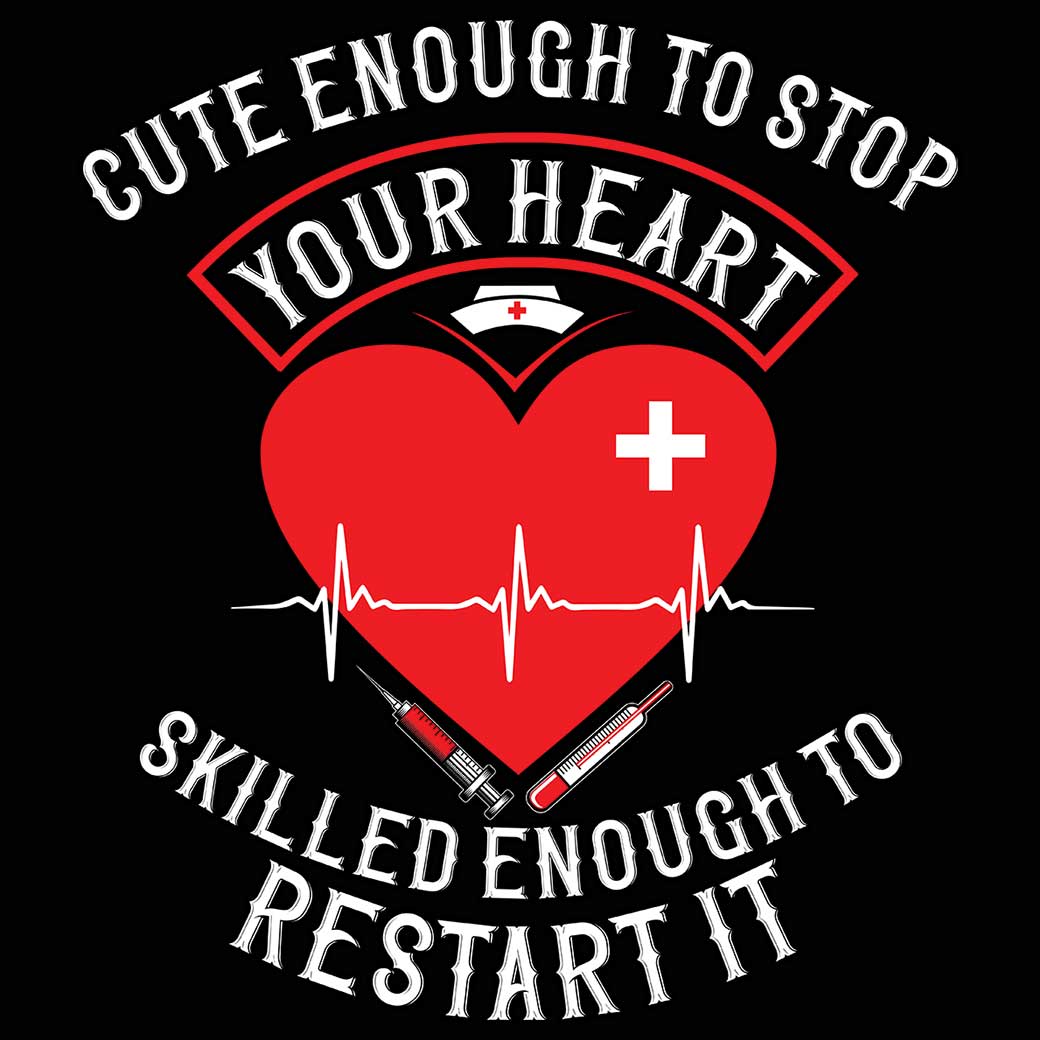 Cute Enough To Stop Your Heart V2 - Mens Funny T-Shirt Tshirts - 123t Australia | Funny T-Shirts Mugs Novelty Gifts